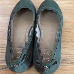 Jack Rogers Olive Scalloped Loafers